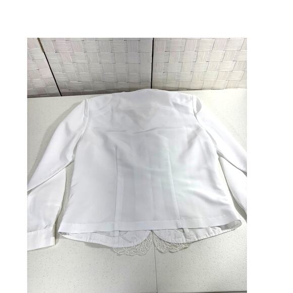 "KATHIE LEE" Vintage,Lacy,Sheer,Button Blouse,Angel,Pure,Cottage Core,Feminine - Picture 10 of 11